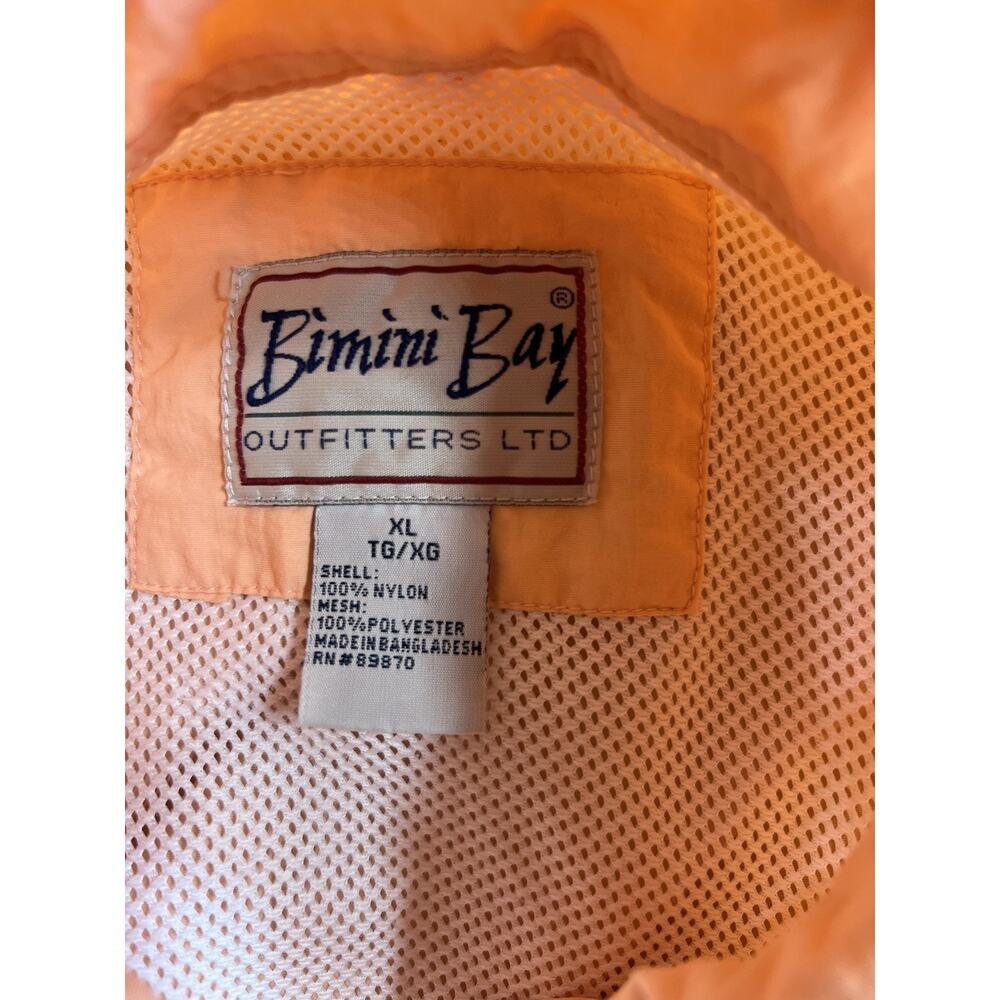 Bimini Bay Fishing Shirt Mens XL Peach Long Sleeve Vented Performance Pockets - Picture 6 of 15